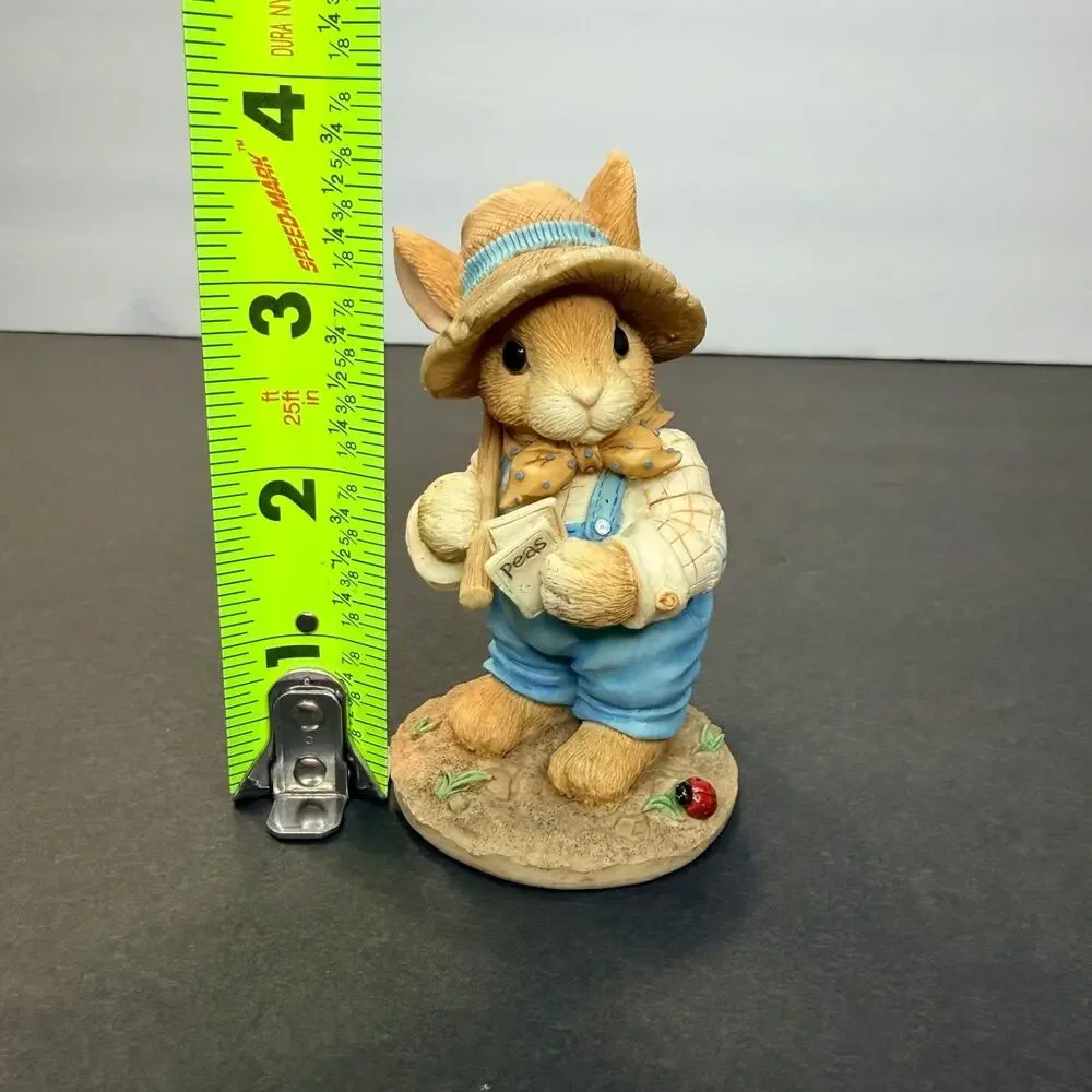 Vintage Enesco Resin Easter Bunny Figurine Lot of 5 Mixed Collection